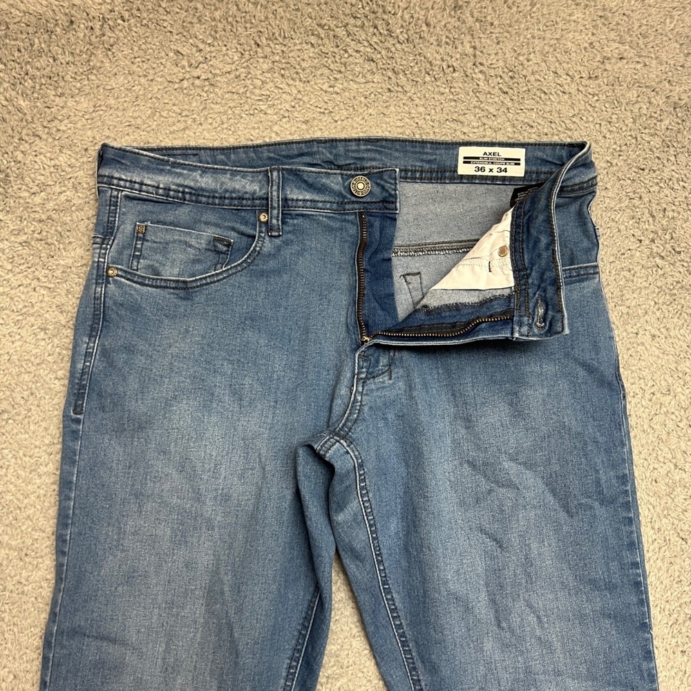 Buffalo David Bitton Jeans Mens 36x34 Axel Slim Stretch Blue Excellent Denim - Picture 3 of 10